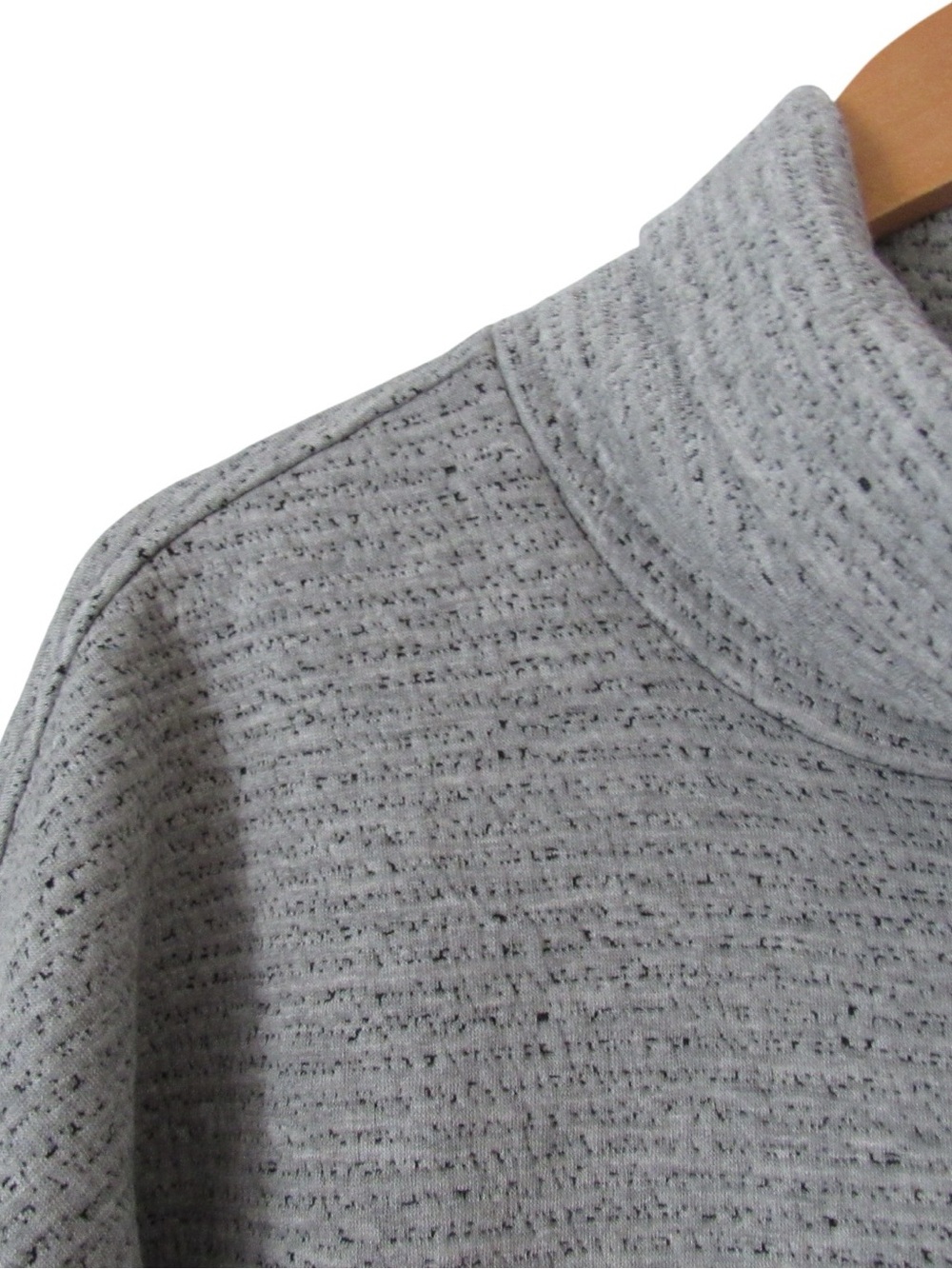 Calia Lunar Jacquard Funnel Neck Sweater Large Gray Comfort Travel Pullover - Picture 4 of 9